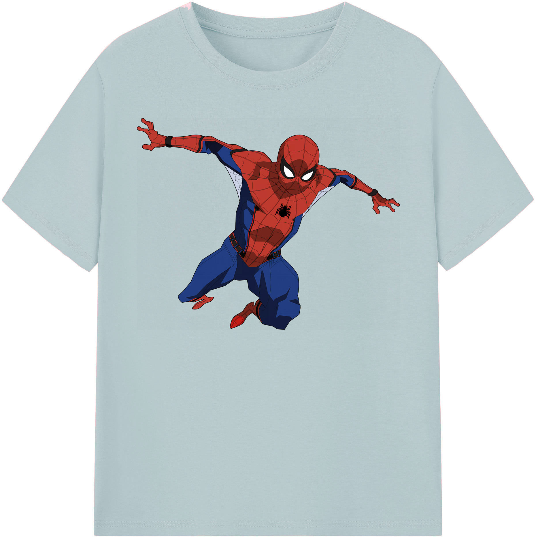 （画像用） Spider Man スパイダーマン 綿100％半袖Tシャツ（フロントプリント）